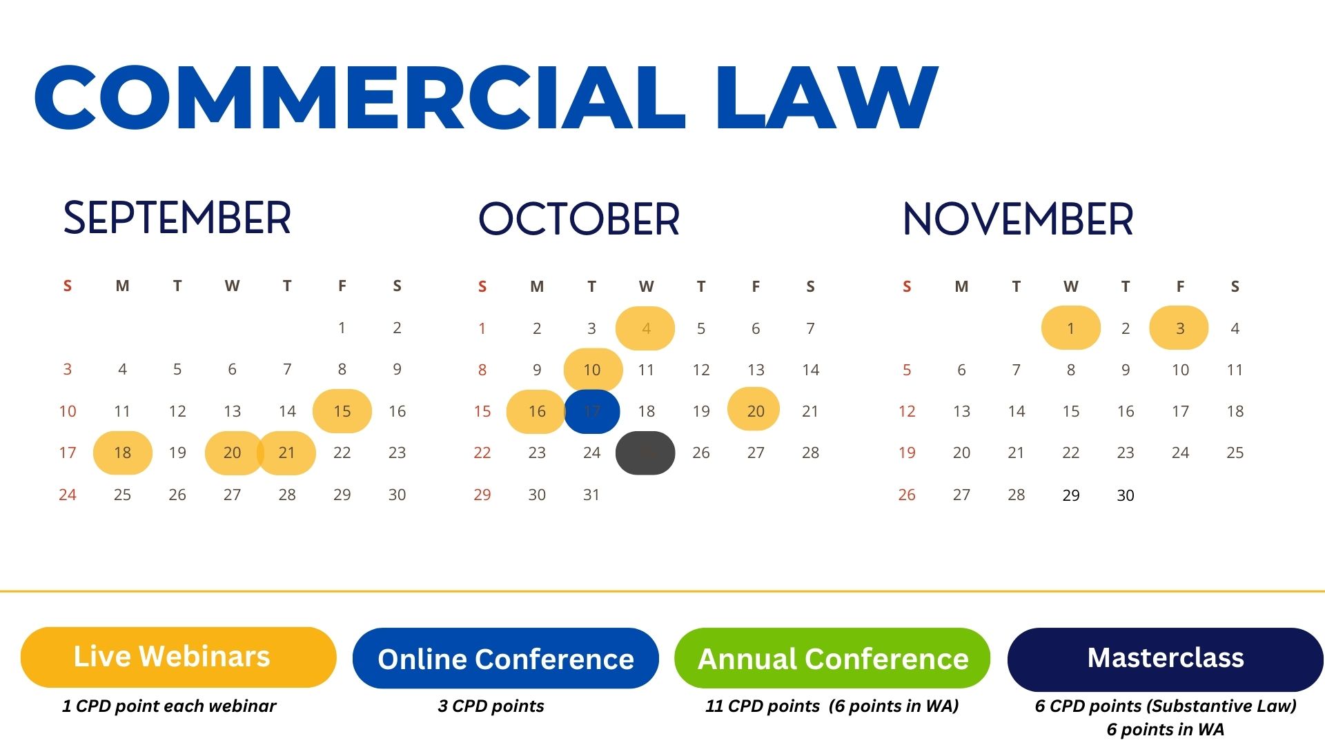 Commercial Law CPD SEpt - Nov