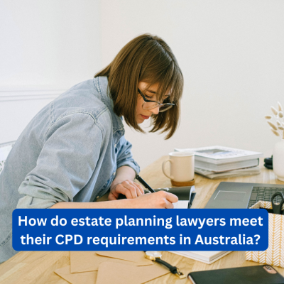 How do estate planning lawyers meet their CPD requirements in Australia?